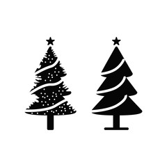 Christmas tree icon design vector logo template EPS 10