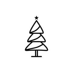 Christmas tree icon design vector logo template EPS 10
