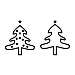 Christmas tree icon design vector logo template EPS 10