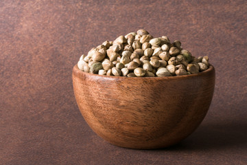 Whole Hemp Seeds in a Bowl