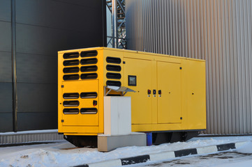 Diesel generator for emergency power supply for industrial facilities - obrazy, fototapety, plakaty