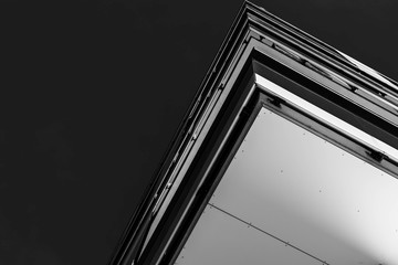 Cityscape office buildings with modern corporate architecture. Exterior of a modern office building. Modern flat buildings