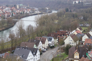 Fototapeta premium Fluss Dorf 3