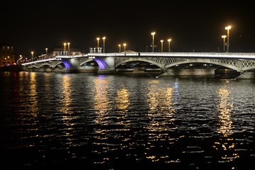 Fototapeta na wymiar Annunciation bridge at night.