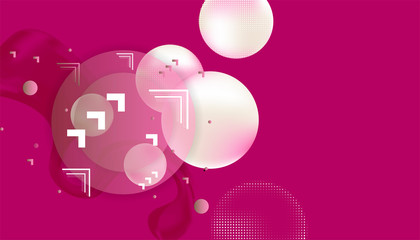 Abstract futuristic background 3d colorful balls. Vector illustration pearls gentle pastel shades
