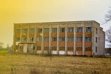 Old abandoned building, warm filter