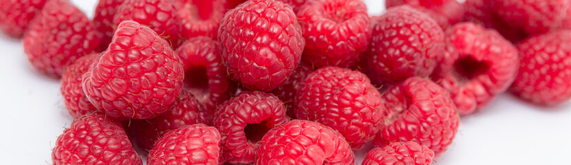 Sweet, healthy raspberries isolated on a white background. The concept of a healthy diet and natural organic products.