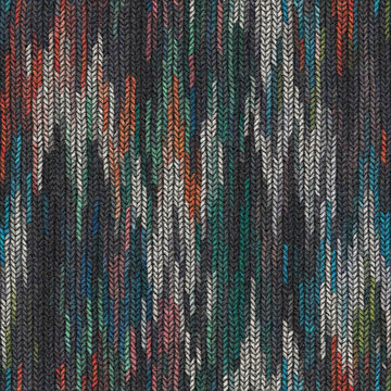 Knit fabric texture zig zag colored chevron sweater seamless warm soft repeating design. Detailed realistic wool knitted or crocheted cloth. Seamless repeat raster jpg pattern swatch.