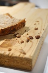 a slice of pumpkin bread. delicious diet. healthy eating.