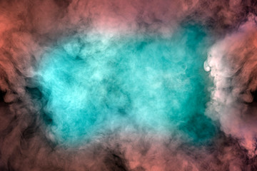 Designer frame made of blue and pink smoke texture.