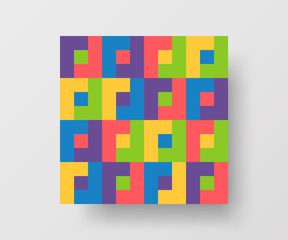 Amazing business advertisement vector mural art square banner mock up. Modern corporate abstract geometric illustration design layout background. Company identity quadrangle texture brochure template.