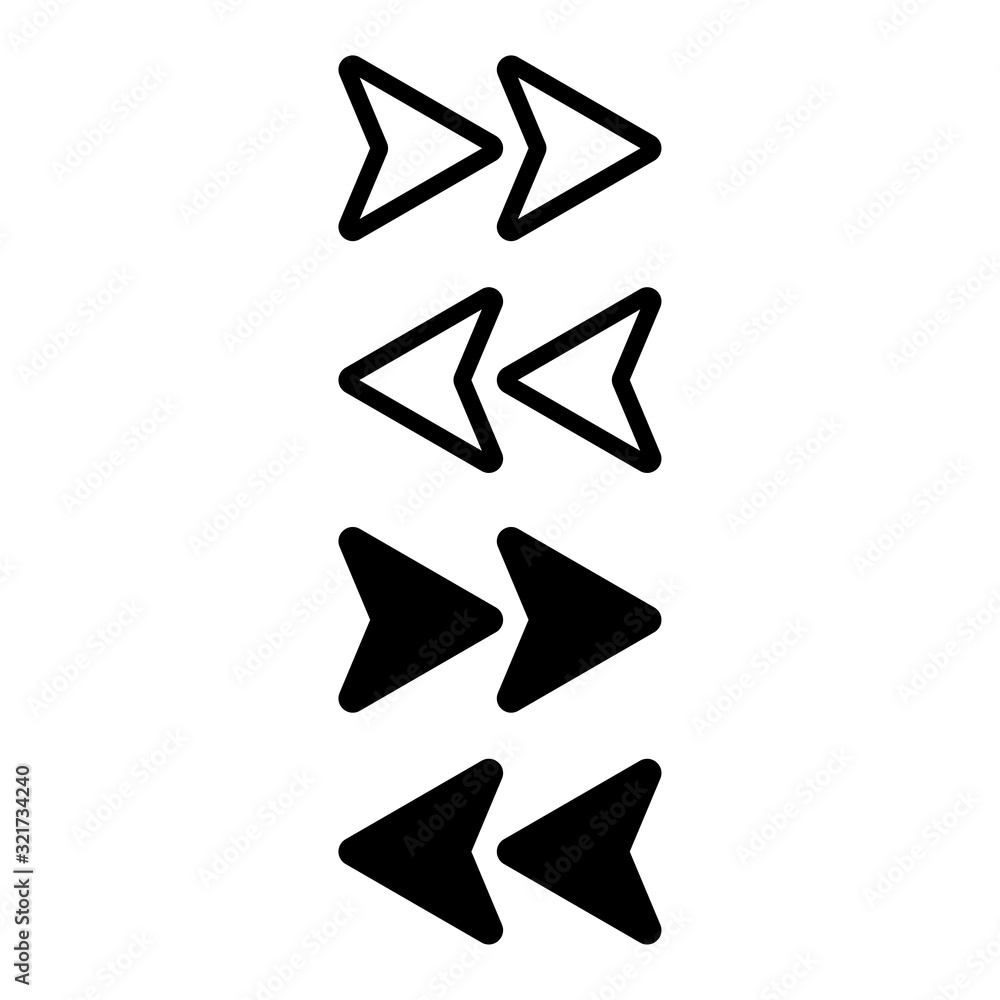 Poster next arrow icon set. simple pictogram minimal, flat . vector illustration web internet design elemen