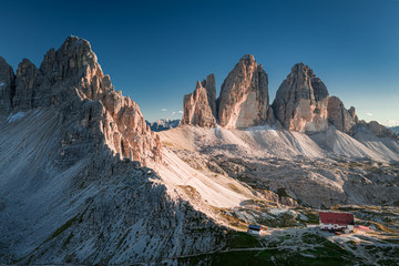 Tre Cime di Lavaredo in Dolomites, Italy, Europe