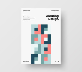 Amazing business presentation vector A4 vertical orientation front page mock up. Modern corporate report cover abstract geometric illustration design layout. Company identity brochure template.