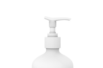 3D Rendering of Realistic Bottle of Soap Bottle on WHite