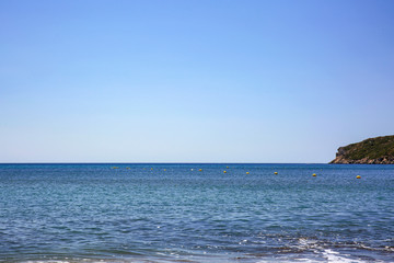 Summer photo of sea and blue sky 