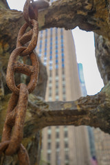 New York. USA.April 2019.Famous landmark. Skyline architecture. Urban cityscape.