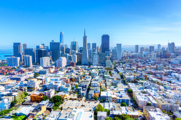 Urban Skyline of San Francisco, California, USA