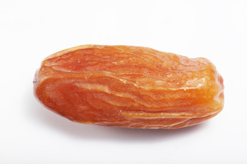 Macro shot of Tunisian dates / Phoenix dactylifera on a white isolated background