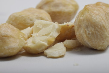 candlenut also known as kemiri at Indonesia, one of herbs that usually used for asian food as seasoning