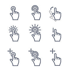 Touch Screen Sensor Symbols Icons Sets. Vector