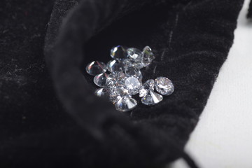 Close up shot of beautiful brilliant crystal zirconia diamond beads for jewelry 