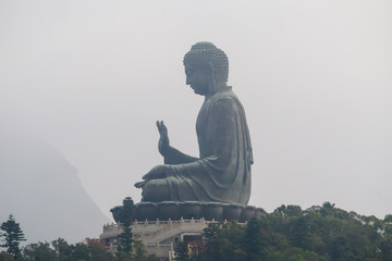 The Tian Tan Buddha (Big Buddha) at Ngong Ping on Lantau Island in Hong Kong