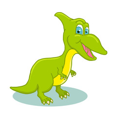 Cartoon Cute Little Baby Dinosaur Colorful. Vector