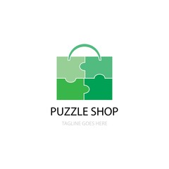puzzle logo vector