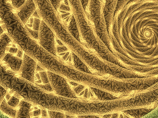 Abstract fractal spiral background, computer-generated illustration.