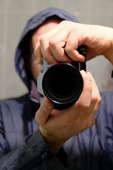 man with a camera