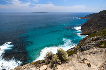 Fototapeta na wymiar View of Cape Wiles, Whalers Way, South Australia