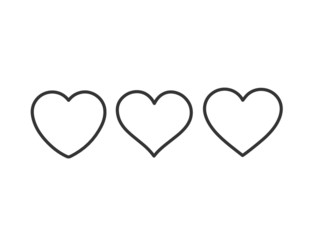 Collection of heart illustrations, Love symbol icon set, love symbol