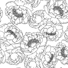 seamless pattern in monochrome colors, wallpaper ornament, wrapping paper