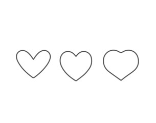 Collection of heart illustrations, Love symbol icon set, love symbol