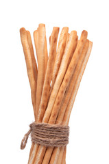 grissini - italian bread snack isolated on the white