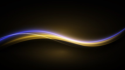 golden wind with purple neon wave