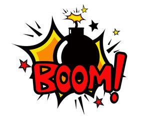 Comic bomb vector illustration design