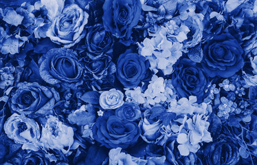Abstract retro blue flowers, flower pattern backgrounds