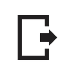 Vector logout Icon template black color editable. log out Icon symbol Flat vector illustration for graphic and web design.
