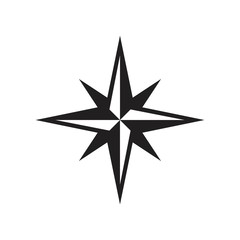 Obraz premium Compass Icon template black color editable. Compass Icon symbol Flat vector illustration for graphic and web design.