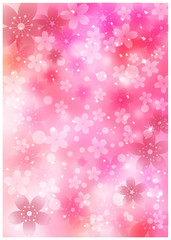 桜_淡いピンク背景
