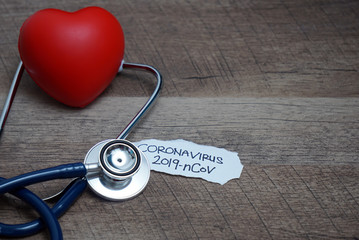 stethoscope on prescription 'coronvirus'