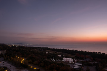 A seaside tourist city in Okayama, Japan