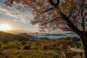 A seaside tourist city in Okayama, Japan
