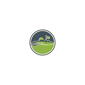 Golf course logo template. Golf sports