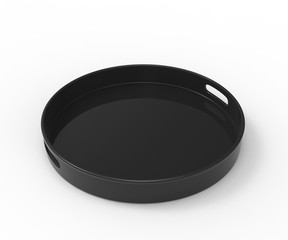 Blank Food And Beer Tray Bar Serving Tray For Branding, 3d render illustration,