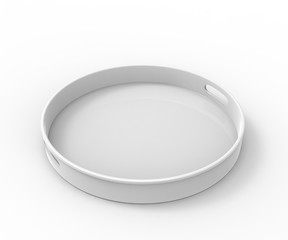 Blank Food And Beer Tray Bar Serving Tray For Branding, 3d render illustration,