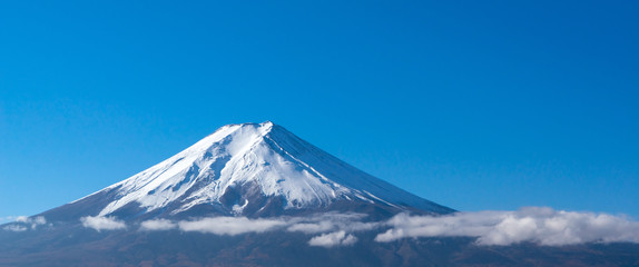 Mt. Fuji in autum from Fujiyoshida, Japan