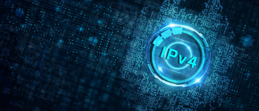 Business, Technology, Internet and network concept. IPV4 abbreviation.Modern technology concept.